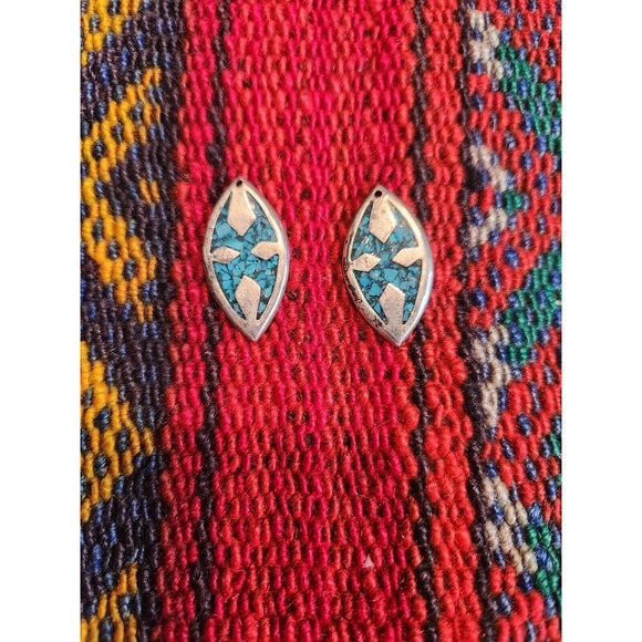 Vintage Lot Signed Nestor TAXCO Mexican Sterling Mixed Metals Brooch Earrings - Picture 10 of 10